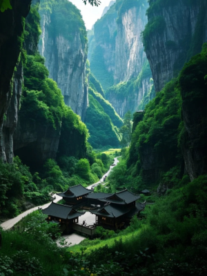 Chongqing 2-Day Tour : Fairy Mountain, Three Natural Bridges, Chiyou Jiuli City, Wujiang River Cruise